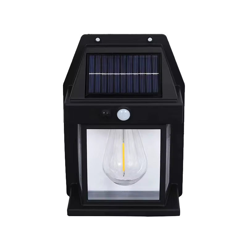 Outdoor Solar Tungsten Wall Light with Motion Sensor IP65 Waterproof LED Safety Light for Patio Outdoor Deck Porch Barn Garage