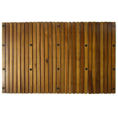 vidaXL Bathmat with Rubber Backing Bath Runner Bathroom Mat Acacia Hardwood
