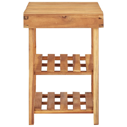 vidaXL Shoe Rack 35.4"x12.5"x18.1" Solid Acacia Wood
