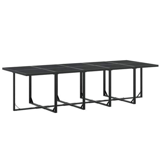 vidaXL Patio Dining Set Table and Chair Garden Outdoor Furniture Black Textilene